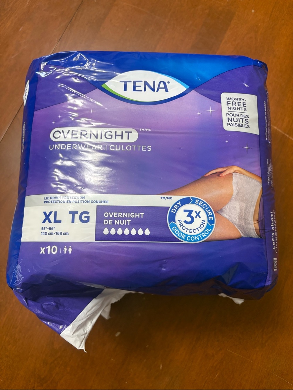Overnight Women's Underwear - XL, Purple